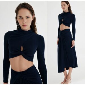 Significant Other Revolve Martha Long Sleeve Top‎ Midnight Size 10 Medium NWT